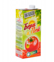 Производитель Сок томатный с солью сахаром с мякотью для питания детей дошкольного и школьного возраста «Бери и Пей» 1 л