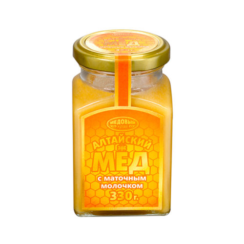 Мед натуральный с маточным молочком «Медовый край» 330 г