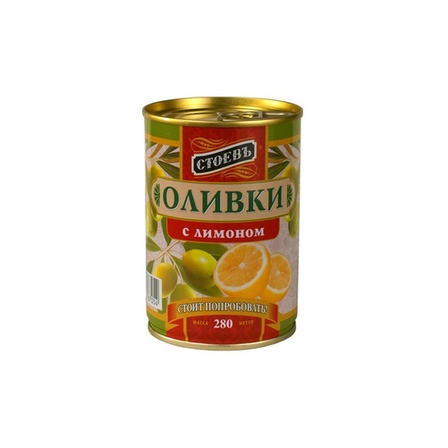 Оливки с лимоном «Стоевъ» 280 г
