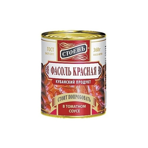 Фасоль красная в томатном соусе «Стоевъ» 360 г