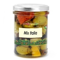Смесь оливок с перцем "Италия" в масле «Ortomio» 180 г