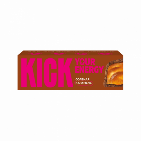 Арахисовый батончик с соленой карамелью в карамельном шоколаде «KICK YOUR ENERGY» 45 г