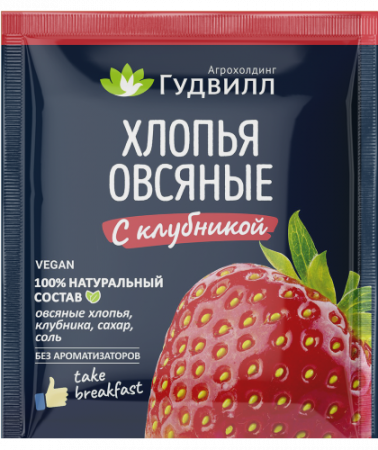 Овсяные хлопья с клубникой «Агрохолдинг Гудвилл» 40 г