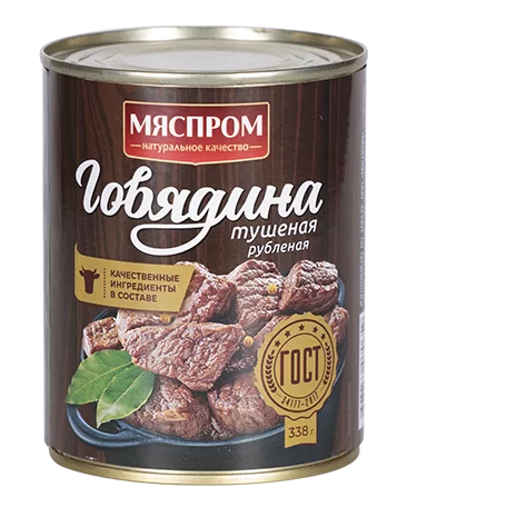 Говядина тушеная рубленая «МЯСПРОМ» 338 г