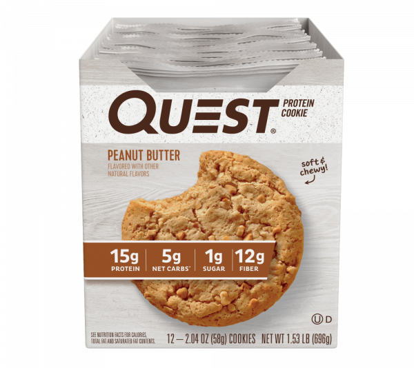 Протеиновое Печенье Ореховое с Арахисовой пастой без сахара «Quest Protein Cookie» 750 грамм