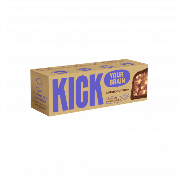 Батончик финиковый с какао и воздушным рисом в шоколаде «KICK YOUR ENERGY» 45 г