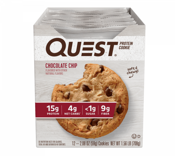 Протеиновое Печенье Кусочки Шоколада без сахара «Quest Protein Cookie» 750 грамм