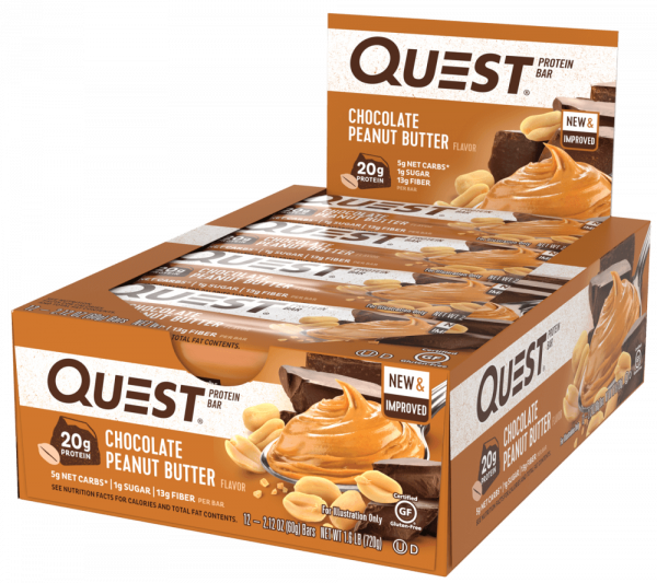 Протеиновые батончики Шоколад и Арахисовая Паста «QuestBar» 750 грамм