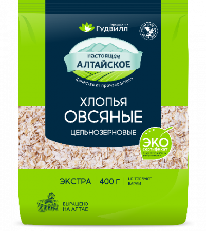 Овсяные хлопья в мягкой упаковке «Агрохолдинг Гудвилл» 400 г