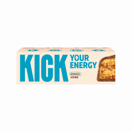 Кокосовый батончик с кофе в карамельном шоколаде «KICK YOUR ENERGY» 45 г