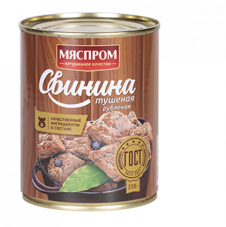 Свинина тушеная рубленая «МЯСПРОМ» 338 г