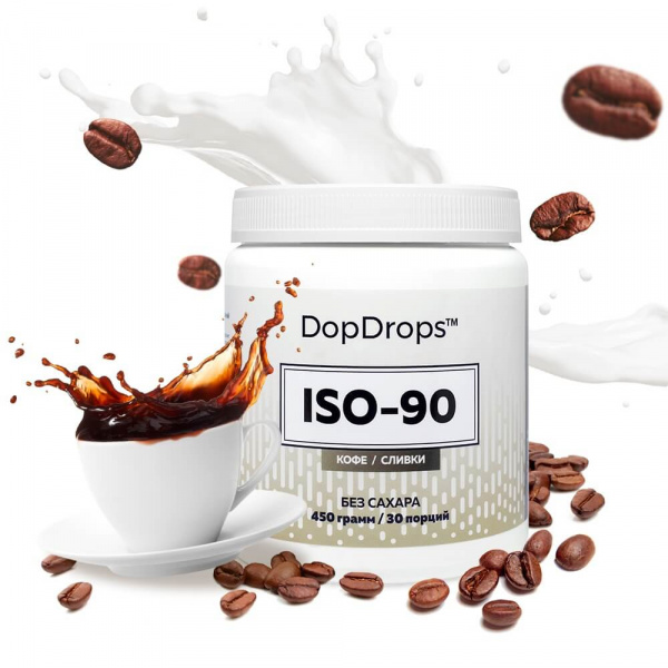 Изолят Сывороточного Белка ISO-90, 30 порций «DopDrops» 450 г