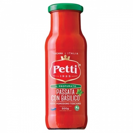 Натуральный томатный соус Пассата с Базиликом «Petti» 500 г