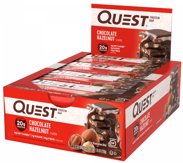 Протеиновые батончики Шоколад и Фундук «QuestBar» 750 грамм